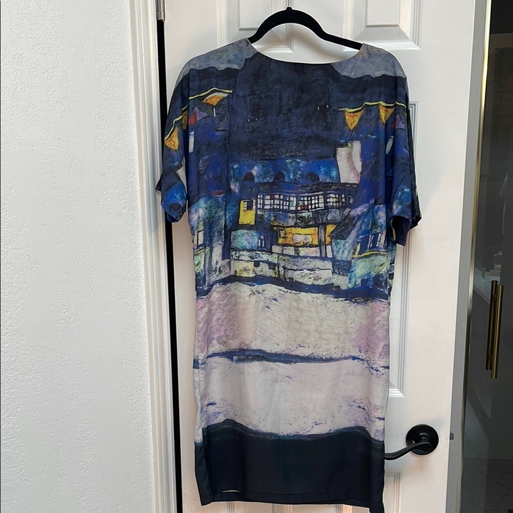 Art-inspired Italian designer dress (LUXURY LABEL)